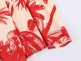 Purpdrank  Holiday Slash Collar Tree Print Sling Dress Women Loose Straight Swing Midi Long Dresses Robe BOHO Femme Vestidos