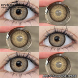 Purpdrank  Colored Contact Lenses for Eyes 2pcs Soft Black Lens Eye Fashion Blue Beauty Pupils Gray Contact Brown Eyes Makeup Lens