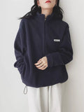 Purpdrank - Streetwear Women Hoodie Winter Casual Long Sleeve Hoodies Elastic Rope Loose Laple Sweatshirts Fashion Sweatershirt Pullovers