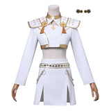 Purpdrank  Rumi Zoey Mira Cosplay Costume Wig Women Girls White Leather Suit Halloween Carnival Party Comic-con Role Playing Outfit
