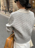 Purpdrank  Streetwear Striped Sweater Women Fashion Patchwork Knitted Pullovers Korean V Neck Knitwears Fall Winter Long Sleeve Jumpers New