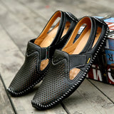 Purpdrank  Men Summer Loafers Breathable Driving Shoes Cool Moccasins Hollow Out Male Lazy Shoes Leisure Walk Men Sandals