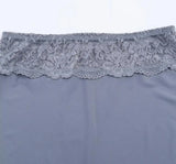 Purpdrank  3 colors Retro Spliced Lace Low Waist Knitted Midi Long Skirt Spring Summer Women A-lined Skirts Femme Grayblue Black Brown