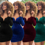 Purpdrank  Sexy Velvet Patchwork Birthday Dress Women Party Night Spaghetti Strap Long Sleeve Bodycon Mini Dress Mesh Strapless Club Dress