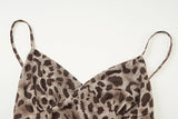 Purpdrank  Sleeveless Backless Slim Lace Up Leopard Print Mesh Cami Mini Dress Sexy Elegant Casual Dress Party Club Summer Clothes
