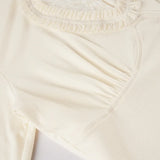 Purpdrank  Vintage Court Style Embroidery Hollow Out Turtleneck Long Sleeve Y2k All Match T-Shirts