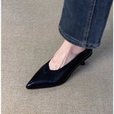 Purpdrank  Pointed Toe Women High Heels Shoes Sexy Elegant Shallow Leather Shoes  Trend Winter Fashion Dress Walking Zapatillas