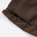 Purpdrank  Elegant Solid 2 Piece Outfit Women's Sexy Lace Trim V Front Sleeveless Halter Crop Top and Ruffles Mini Skirt Matching Set