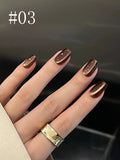 Purpdrank  10ML 1-16pcs New Style Loulan Ancient City Cat Eye Gel Nail Polish Black Chocolate Amber High-grade Glass Bead Nails