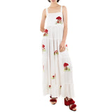 Purpdrank  Vintage Embroidery Sleeveless Square Neck Tiered Dress Women Boho Beach Maxi Dress Female Chic Fashion Holiday Long Sundress