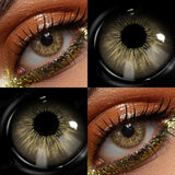 Purpdrank  Colored Pupils 1Pair Contact Lenses for Eyes Brown Eye Lenses Green Contact Lenses Fashion Gray Makeup Lenses 1Year