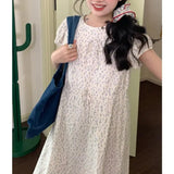 Purpdrank  New Women's Vacation Style Asymmetrical Neck Long Sleeve Open Design Lace Dress