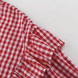 Purpdrank  Fashion Plaid Cotton Women Shirt Blouse Casual Lapel Long Sleeve Shirts Elegant Classic Ruffle Top Female Clothing
