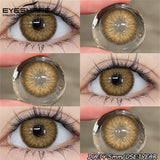 Purpdrank  1Pair Natural Brown Contact Blue Eyes Lenses High Quality Gray Eye Contacts Green Pupils Yearly Colored Contact Lenses