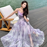 Purpdrank  3D Floral Strap Dress Fairy Dress