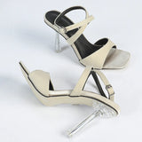 Purpdrank  Street Fashion Ankle Buckle Strap Designer High Heels Women Sexy Party Stripper Fetish Sandals Female Summer Shoes Green