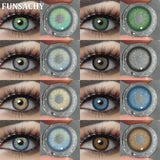 Purpdrank  1 Pair Gray Lenses Colored Contacts for Eyes 14.0mm~14.5mm Contact Lenses Hazel Lenses Natural Beauty Cosmetic New Lens