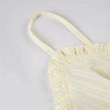 Purpdrank  Sweet Solid Lace Trim Bandage Camis Tops Holiday Sexy Deep V-Neck Sleeveless Tank Tops Women 2025 Summer Fashion Lady