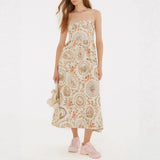 Purpdrank   Spring Summer New Design Women Casual Vacation Retro Full-Printed Chiffon Dress