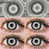 Purpdrank  1 Pair Halloween Color Contact Lenses for Eyes Cosplay Lenses Anime Lenses Black Eye Lens White Lenses Crazy Red Lens