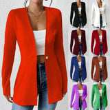 Purpdrank  Korean Style V-Neck Long-Sleeved Pure Color Suit Jacket European And American Fashion One-Button Design for Women