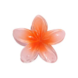 Purpdrank  Gradient 8cm Large Flower Acrylic Hair Clip for Women Sweet Hairpins Hair Claws Crab Clamp Barrettes Hawaiian Hair Accessories