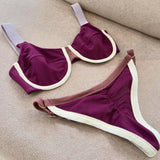 Purpdrank  Push Up Bikinis Sexy Swimsuit Women Swimwear Micro Bikini Set Low Waisted Swim Suit Patchwork Beachwear Brazilian Biquini Female