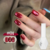 Purpdrank  10ML Red Wine Cat Magnetic Gel Nail Polish Glitter Semi Permanant Soak Off UV LED Gel Varnish For Manicure DIY Nail Supplies