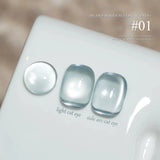 Purpdrank  6-Color 12ML Sea Blue Cat Eye Gel Nail Polish Adhesive Autumn Blue Glass Bead Cat Eye Nails Nail Art Nail Supplie