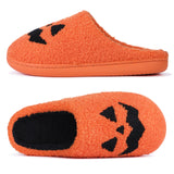Purpdrank - Halloween Slippers Ghost Face Slippers Pumpkin Slippers Men Flat Soft Plush Cozy Indoor Fuzzy Women House Shoes Fashion Gift Hot