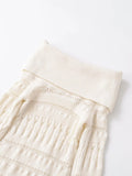 Purpdrank  European style new arrival women's fashion versatile and elegant off-the-shoulder long-sleeved hollow-out knitted sweater.