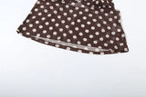 Purpdrank  Polka Dot Print 3-Piece Set Women Scarf+V-Neck Camisole+Irregular Mid Skirts Matching High Street Sweet Elegant Suit