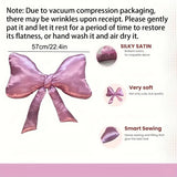 Purpdrank  New Large Pink Satin Pillow Decorative Soft Filled Cushion Beds Sofas Cars Home Decor - Elegant Butterfly Shaped Plush Pillow