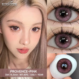 Purpdrank  1pair Colored Contact Lenses Soft Brown Eye Contacts High Quality Gray Beauty Pupils Yearly Korean Pink Eyes Lenses