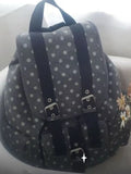 Purpdrank  Retro Japanese Polka Dot Pocket Backpack with Large Capacity Casual Bag