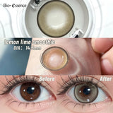 Purpdrank  1Pair Black Contact Lenses with Diopter Yearly 15.00mm Contacts Large Diameter Brown Big Eyes Makeup Soft Pupils