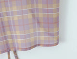 Purpdrank  Sexy Plaid Print Chiffon Lacing up Backless Camisole Tank Top + Zipper Low Waist Knee Length Mermaid Skirt 2 Pieces 1 Set