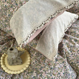 Purpdrank  Korean Princess Style Pastoral Floral Lace 100% Cotton Single Queen King Bedding Set Duvet Cover Flat/Fitted Sheet Pillowcases