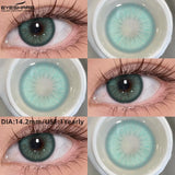 Purpdrank  2pcs Colored Contact Lenses Fashion Blue Green Eye Contacts Soft Black Lens Gray Beauty Pupils Brown Eyes Makeup Lens