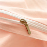 Purpdrank  Beige/Pink Flowers Butterfly Embroidery 100% Cotton Bedding Set Duvet Cover Set Bed Sheet/Fitted Sheet Pillowcases 4Pcs Bed Sets