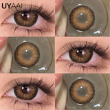 Purpdrank  1 Pair Green Eye Contacts 1 Pair Blue Colored Contact Lenses for Eyes Brown Colored Pupils Discounts Cosmetic Lenses