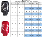 Purpdrank  Women's Clothing Autumn Christmas Printed Tight Hip-hugging Dress Long-sleeved Slimming T-shirt Short Skirt