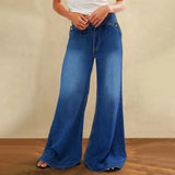 Purpdrank  Women Wide Leg Jeans Tassel Fashion Plus Size Ladies Jeans Slimming Fit Flared Denim Pants Mid-Waist Flare Jeans Streetwear