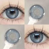 Purpdrank  Blue Colored Contact Lenses - Natural & Small Pupil Hazel Contacts, Yearly Lenses for Summer & Autumn Holiday, Parties
