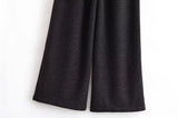 Purpdrank  European style new women's fashion versatile and elegant solid color high-waisted slimming loose trousers