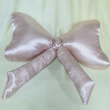 Purpdrank  New Large Pink Satin Pillow Decorative Soft Filled Cushion Beds Sofas Cars Home Decor - Elegant Butterfly Shaped Plush Pillow