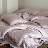 Purpdrank  600TC Washed Lyocell Soft Bedding Set Single Double Queen King Size Duvet Cover Set Bed Sheet/Fitted Sheet Pillowcases 3/4Pcs