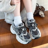 Purpdrank  Fashion Platform Women's Sneakers 2025 Spring Lace-Up Thick Bottom Vulcanize Shoes Woman Comfort Breathable Sports Shoes Ladies