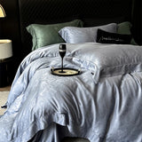 Purpdrank  600TC Lyocell Bamboo Fiber Soft Silky Cool Feeling Bedding Set Vintage jacquard Duvet Cover Bed Sheet/Fitted Sheet Pillowcases