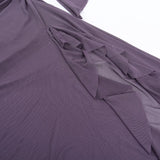 Purple Mature Sexy Beautiful Confident Elegant Graceful Women'S Translucent Thin Straight Dress